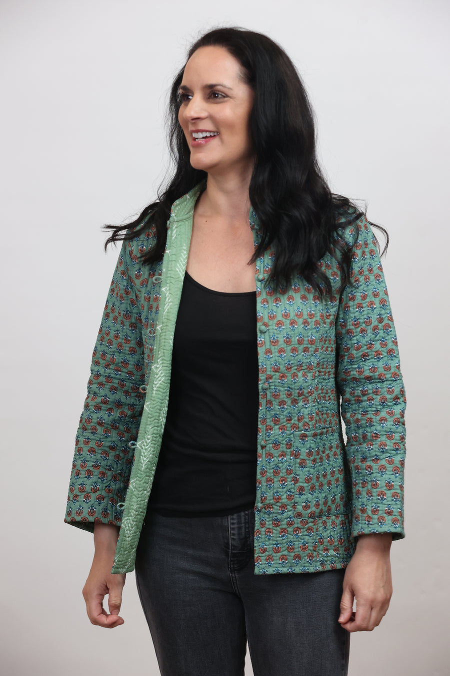 Reversable quilted jacket