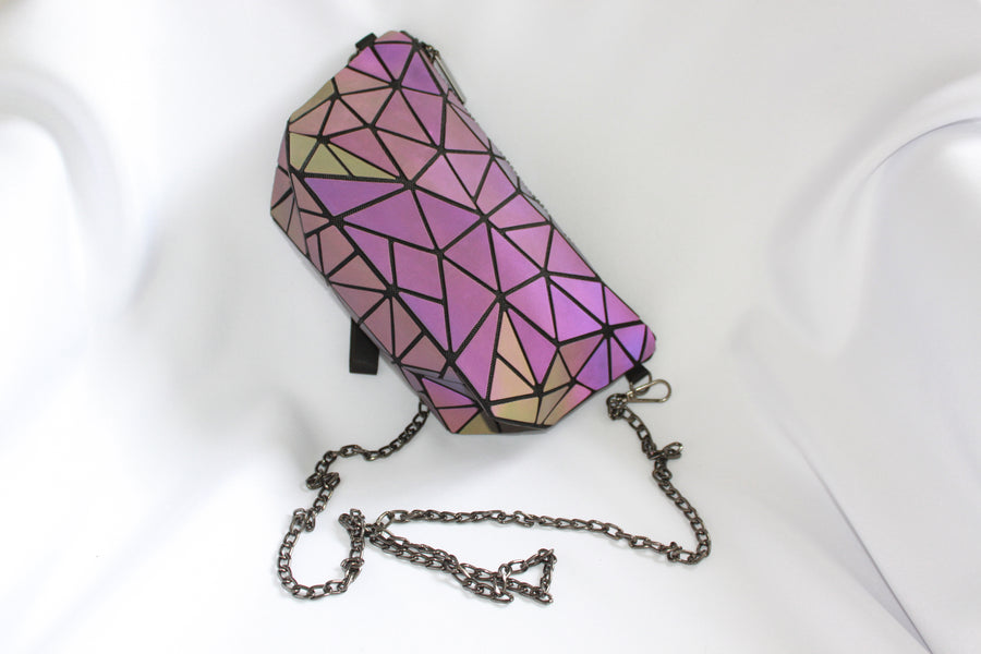 Geometric multicoloured small handbag
